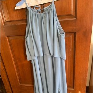 David’s bridal style f19773 steel blue